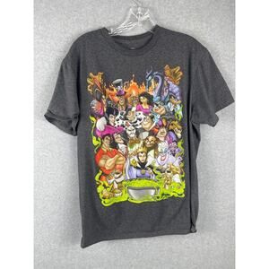 Disney Villain T Shirt Men's Size‎ L Gray Character Montage